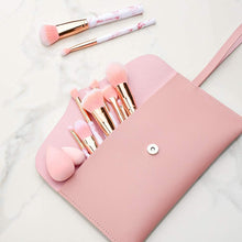 Makeup Brushes Sets Start Makers Professional 12Pcs Pink Marble Brush Set with Foundation Concealer Blush Eyeshadow Beauty Blender and Make Up Bag