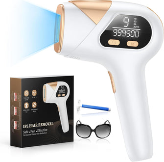 Glattol Laser Hair Removal with 9 Intensity Level, 3 in 1 IPL Hair Removal Device with HR/SC/RA, 999,900 Light Pulses for Face,Arm,Bikini, Long-Lasting Hair Removal for Men & Women, Auto & Manual Mode