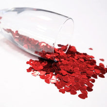 1100 Pcs Red Heart Shaped Confetti Metallic Glitter Foil Love Heart Confetti Hearts Table Confetti Table Decorations for Wedding Engagement,Anniversary,Baby Shower,Birthday Party Decorations,30g