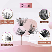 Lash Clusters, 120Pcs DIY Individual Eyelash Extenisons Natural Look D Curl Cluster eyelashes 8-16MM Reusable Individuals DIY at Home (01)