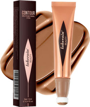 Go Ho Liquid Contour Wand,Liquid Bronzer Stick,Cream Face Concealer Contouring with Cushion Applicator,Easy to Blend & Long Lasting & Smooth Natural Natural Dewy Finish,05 Bronzer Contour Liquid