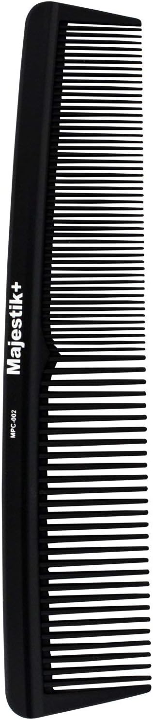 Hair Comb- a Professional Hairdressing Carbon Fibre Comb, Master Barber and Salon Comb, Anti Static, Heat Resistant, Strong & Durable, Medium and Fine Tooth in Black