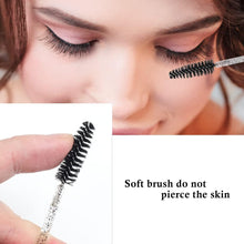 60 PCS Disposable Eyelash Brushes, Eyebrow Spoolie, Mascara Wands Lash Brushes Castor Oil Brush Cosmetic Makeup Tools(Crystal-black)