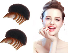 2Pcs Charming Bump It Up Volume Inserts Hair Comb Do Beehive Hair Styling Insert Tool Hair Stick Bun Maker Tool Hair Styling Accessories for Women Lady Girl (Brown)