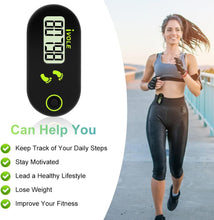 Flintronic Mini Pedometer 3D Walking Pedometer, Portable Sports Pedometer with Clip Lanyard, Track Steps in Real Time, Pedometer for Older Kids/Fitness Men/Women/Elders