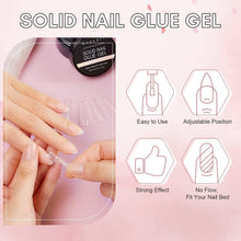 Makartt Solid Nail Glue Gel, Nail Tips Glue Gel, Nail Rhinestone Glue Gel, False Nail Glue, Strong Nail Glue for Acrylic Nails 15g (Clear)