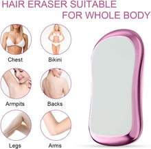 LOPHE Crystal Hair Eraser, Painless Safe Hair Removal Device, Washable Reusable Hair Removal Stone, Soft Silky Smooth Hair Remover Epilator for Women and Men, Hair Removal Exfoliator Tool