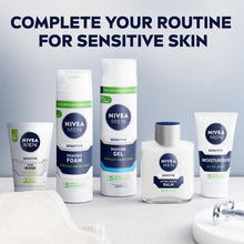 NIVEA MEN Sensitive Shaving Foam Pack of 6 (6 x 200ml) Sensitive Skin Shaving Foam, Shave Gel for Men, Shaving Gel for Irritated & Dry Skin with Witch Hazel