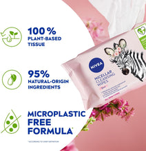 NIVEA MicellAIR SKIN BREATHE Biodegradable Make-Up Remover Wipes (25 Sheets), Makeup Remover Micellar Wipes, Biodegradable Wipes, Face Wipes Makeup Remover