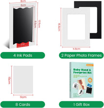 Nabance Baby Footprint Kit & Handprint Kit, 4 Inkless Ink Pads, 2 Photo Frames, 8 Imprint Cards, Safe for Baby Hands and Feet, Family Keepsake Gifts for New Parents, Baby Shower Gifts 0-6 months