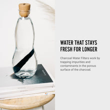 Black+Blum Charcoal Water Filter Hydration, Old Japanese Tradition, Lasts 6 Months, Natural Wood, Brown