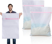 2 PCS Large Mesh Laundry Bag 60x90cm, Multi-Pack Laundry Net Bags with Zip and Drawstring, Durable Mesh Wash Bag for Delicates, Lingerie, Socks, Baby Clothes, Travel Organizer