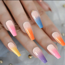 1-24 Pcs False Nails, Trendy Candy Coffin False Nails with Glue, Artificial Finger Acrylic Nail Kit Manicure Kit for Women, Next Day Delivery of Coffin Acrylic, Extra Long Fake Nails, Press on Nails.