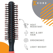 Kobe Professional Quiff Roller - Men's Round Hair Brush - Blow Dry Hairbrush for Men (Small)