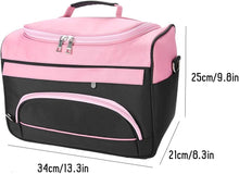 Hairdresser Bag - Large Capacity Hairdressers Makeup Tool Hair Equipment Hairdressing Carrying Bags with Shoulder Strap for Travel Storage(Rose Pink)