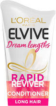 L'Oreal Paris Elvive Dream Lengths Rapid Reviver Power Conditioner, Nourishing & Strengthening Treatment, Enriched with Castor Oil, For Long, Damaged Hair 180ml