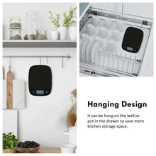 NUTRI FIT EK9690 Digital Kitchen Scale Ultra Thin Electronic Scale Multifunction Kitchen Scale Large Display Plastic Platform 5kg/11lb-1g lb.oz fl.oz g ml(Black)