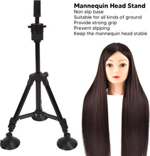 Mannequin Head Stand, Mannequin Head Stand Professional Aluminum Alloy Adjustable Wig Stand Tripod for Hairdressing Training