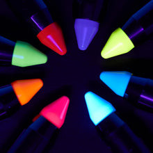 Moon Glow - Neon UV Face Paint Stick / Body Crayon makeup for the Face & Body - Intense set of 8 colours - Glows brightly under UV lighting