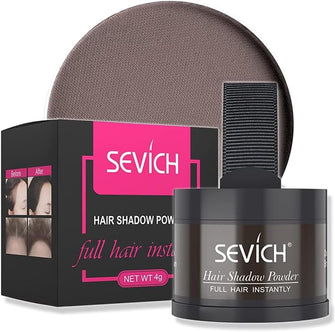 Instantly Hairline Shadow - SEVICH Hairline Powder, Quick Cover Grey Hair Root Concealer, Eyebrows & Beard Line, Hair Root Touch Up for Thinning Grey Hairline, Windproof&Sweatproof, Dark Brown