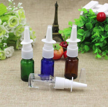 6PCS 10ml/0.34oz Empty Glass Refillable Nasal Spray Bottles Fine Mist Sprayers Makeup Water Travel Containers Jars For Perfumes Essential Oils Saline Water Applications (Blue)