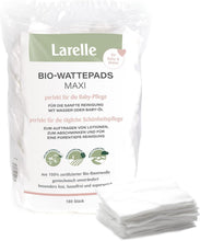 Larelle Maxi Organic Cotton Pads, 180 Pieces, Perfect for Baby Care and Daily Beauty Care