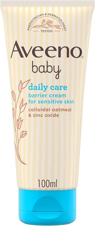 Aveeno Baby Daily Care Barrier Cream 100ml, Baby Nappy Cream, Suitable for Newborn Baby Sensitive Skin