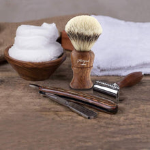 Haryali London Silver Tip Badger Hair Bristles Mens Shaving Brush with Wood Handle for Clean Shave Perfect New Year Gift for Men