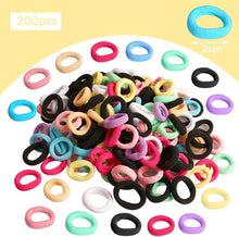 200 Pcs Candy Color Hair Bands, Small Elastics Hair Bobbles Hair Ties Stretch Strong Hairbands Colorful Seamless Ponytail Holders for Girls Kids