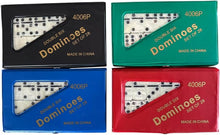 ASPIRE UK Double Six Dominoes Set of 28 Classic Domino Tiles with Random Color PVC Carry Case, Durable and Portable Travel Game for Adults and Kids