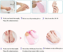 Foot Moisturiser Socks Cotton Gloves Moisturising Gloves Cotton Gloves for Dry Hands Beauty Infusion Gel Moisturizing Softens Cracked Hands & Feet Overnight Hydrating Socks(Pink)