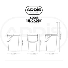 Addis 519226 Kitchen Recycling & General Storage bin 18 litres Stackable Food Waste Organiser Caddy with Clip lock lid & carrying Handle, Eco from Recycled Plastic Light Grey