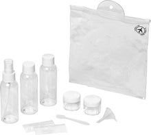 Manicare Travel Bottles, Leak Proof Refillable Set, Clear Containers And Bottles For Liquids, Gels And Creams, Shampoo, Cleanser, Shower Gels, Transparant Zip Bag, For Holiday And Business Travel