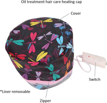 Hair Steamer,Home Electric Heating Cap Oil Treatment Hair Steamer Temperature Adjustable Hair Mask Cap Hair Thermal Hat