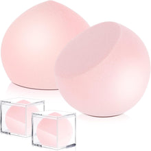 2 Pcs Makeup Sponge, Ultra Soft Makeup Sponge Egg Beauty Blenders Expanding Sponge with Box Individually Packaged for Liquid Foundation Cream and Cream Lotion(Pink)