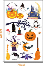 Halloween Temporary Tattoos 10 Sheets for Kids Party Bag Fillers, Birthday Gifts (Halloween A)