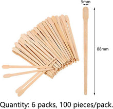 HHONGDU 600 Pieces Eyebrow Wax Sticks, Wooden Wax Spatulas Wood Craft Sticks for Face and Small Hair Removal Sticks