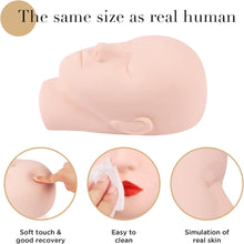 LASHVIEW Lash Mannequin Head, Practice Training Head,for Make Up and Lash Extention,Cosmetology Doll Face Head,Soft-Touch Rubber Practice Head,Easy to Clean by Skincare Essential Oil.