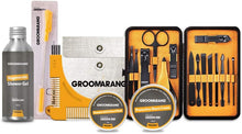 Groomarang 20pc Male Grooming Kit  All in One Mens Gift Set  Includes Beard Shaping Comb, Manicure Kit, Shaving Cream Gift For Him & More!