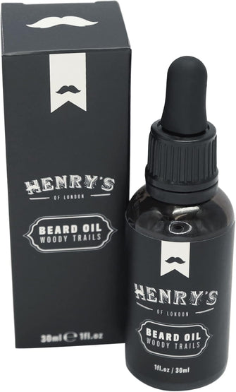 Henry's Of London Beard Oil & Hair Oil, Promote Hair Growth, Moustache Oil, Nice Smelling Beard Oil. Beard Softener for Men, Short Beard Oil & Long Beard Oil. Stubble Softener & Moisturiser