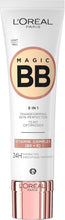 L'Oral Paris Magic BB Cream with SPF 20, 5-in-1 Skin Tint with Vitamin B5 and Vitamin E, Lightweight Hydrating Formula Adapts to Skin Tone for a Natural Glowy Finish, 30 ml, Shade: 02 Light