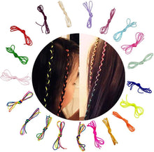 Hixixi 20pcs 39" DIY Colorful Hair Braiding Yarn Hair Rope Band Fashionable Hiphop Hair Tie