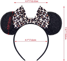 Hpfulseazn Girl and Women Decoration Minnie Mouse Ears Headbands Sequin Glitter Hairband for Cosplay Costume Birthday Party