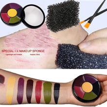 Halloween SFX Makeup Kit 6 Color Bruise Wheel Fake Blood Face Paint with Art Painting Brush and Sponge for Special Effects, Body Paint Makeup (01)