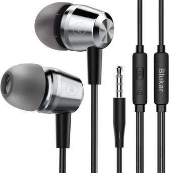 Blukar Earphones, In-Ear Headphones Earphones High Sensitivity Microphone  Noise Isolating, High Definition, Pure Sound for Phone, Smartphone, MP3 Players etc.