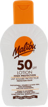 Malibu Sun SPF 50 Lotion, High Protection Sun Cream, Water Resistant, Vitamin E and Aloe Vera Enriched, 200ml