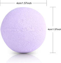 Handmade Bath Bombs, Moisturizing Bath Bomb, Aromatherapy Bathbombs, SPA Bath Salt Ball Shower - Rich in Mineral Oil and Plant Essence, for Spa Kids Women Dry Skins Gift(Purple)