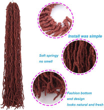 JHZHONG 8Packs nu faux locs crochet Hair 36 Inches Pre-looped Goddess Locs Crochet Hair Soft Dreadlocks Synthetic Hair Extensions 12strands/Pack(350)