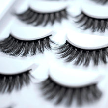 Jeelook False EyeLashes 5 Pairs-3D Handmade russian strip lashes Fake Fluffy Wispy Eyelashes Faux Mink Lashes fake lashes