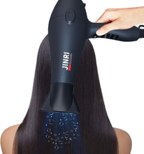 JINRI 1800W Professional Negative Ionic Hair Dryer, 3 Speeds 2 Heat Plus Cool Settings with Diffuser & Concentrator & AC Motor, Long Cord Blow Dryer, Travel Salon Home use, Gifts, Women&Men, Black